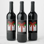 Étiquette Pour Bouteilles De Vin Parties scintillant cadeau de Noël (Bouteilles)