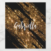 Étiquette Pour Bouteilles De Vin Parties scintillant d'or (Étiquettes simples)