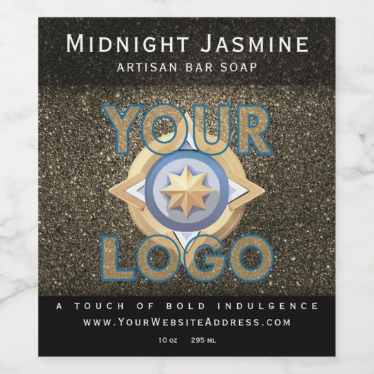 Étiquette Pour Bouteilles De Vin Parties scintillant d'or Code QR vertical Courrier (Étiquettes simples)