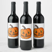 Étiquette Pour Bouteilles De Vin Parties scintillant Jack O'Lantern (Bouteilles)