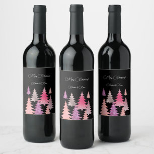 Étiquette Pour Bouteilles De Vin Parties scintillant Pink Black Food and Beverage É