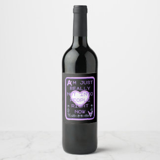 Étiquette Pour Bouteilles De Vin Pas vraiment dans les gens en ce moment As de cœur