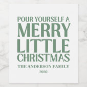 Étiquette Pour Bouteilles De Vin Passez un joyeux petit Noël (Étiquettes simples)