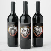 Étiquette Pour Bouteilles De Vin Passion sur profit" Typographie Design (Bouteilles)