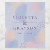 Étiquette Pour Bouteilles De Vin Pastel Blue Abstrait Art (Étiquettes simples)