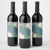 Étiquette Pour Bouteilles De Vin Pastel classique Hydrangea (Bouteilles)
