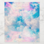 Étiquette Pour Bouteilles De Vin Pastel Rainbow Ciel nuageux (Étiquettes simples)