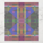 Étiquette Pour Bouteilles De Vin Pastel rainbow Colorful Geometric (Étiquettes simples)