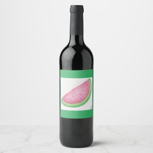 Étiquette Pour Bouteilles De Vin Pâte de pastèque (Devant)