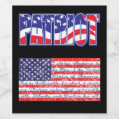 Étiquette Pour Bouteilles De Vin Patriote (Étiquettes simples)