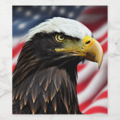 Étiquette Pour Bouteilles De Vin Patriotique/Aigle/Américain/USA (Étiquettes simples)