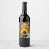 Étiquette Pour Bouteilles De Vin Pays Sunflower Mariage Ouest (Devant)