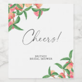 Étiquette Pour Bouteilles De Vin Peaches - douche nuptiale Cheveux! (Étiquettes simples)