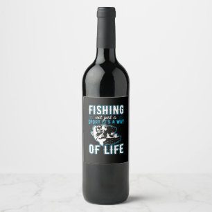 Étiquette Pour Bouteilles De Vin Pêche C'Est Un Mode De Vie