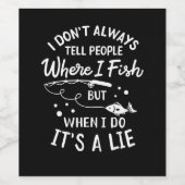 Étiquette Pour Bouteilles De Vin Pêche - Pêche amusante (Étiquettes simples)