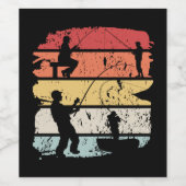 Étiquette Pour Bouteilles De Vin Pêche vintage (Étiquettes simples)