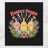 Étiquette Pour Bouteilles De Vin Peeps de Pâques (Étiquettes simples)