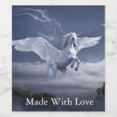 Étiquette Pour Bouteilles De Vin Pegasus en vol (Étiquettes simples)