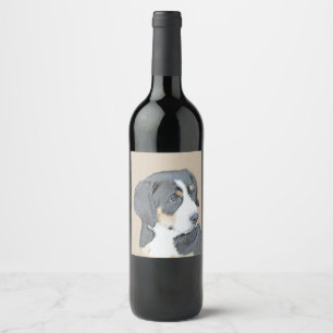 Étiquette Pour Bouteilles De Vin Peinture de Chien de Montagne bernois - Art origin