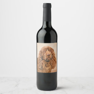 Étiquette Pour Bouteilles De Vin Peinture d'espagne de Sussex - jolie art original 