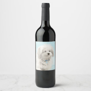 Étiquette Pour Bouteilles De Vin Peinture en coton de Tuléar - Joli art original po