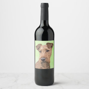 Étiquette Pour Bouteilles De Vin Peinture Irlandaise Terrier - Cute Original Chien 