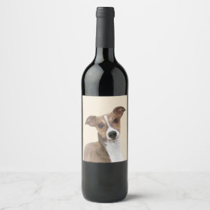 Étiquette Pour Bouteilles De Vin Peinture italienne Greyhound - Cute Original Chien