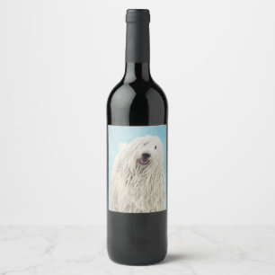Étiquette Pour Bouteilles De Vin Peinture Komondor - Belle peinture originale de ch