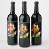 Étiquette Pour Bouteilles De Vin Peinture Tulip - Art Fleur original (Bouteilles)