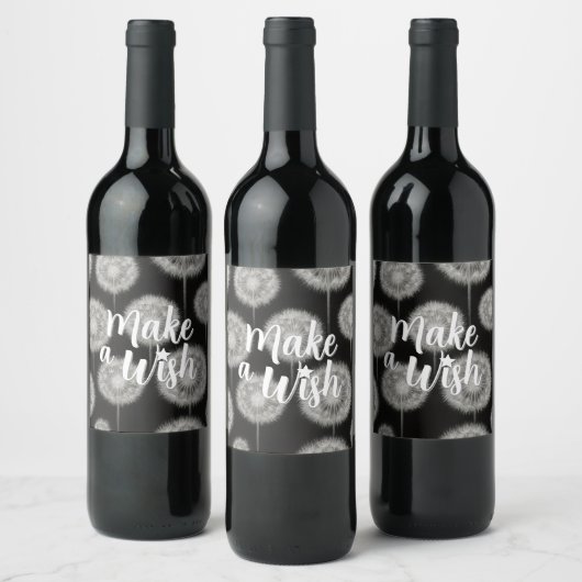 Étiquette Pour Bouteilles De Vin Pensée Magique "Faites un Vœu" (Bouteilles)