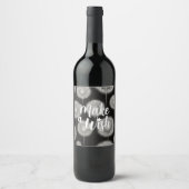 Étiquette Pour Bouteilles De Vin Pensée Magique "Faites un Vœu" (Devant)