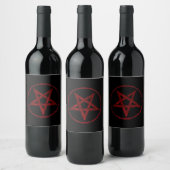 Étiquette Pour Bouteilles De Vin Pentagram Red Devil (Bouteilles)