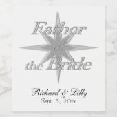 Étiquette Pour Bouteilles De Vin Père de la mariée (Étiquettes simples)