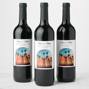 Étiquette Pour Bouteilles De Vin Père Noël Barbara Wedding Favoriser Personnalisée