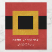 Étiquette Pour Bouteilles De Vin Père Noël Belt Christmas (Étiquettes simples)