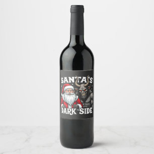 Étiquette Pour Bouteilles De Vin Père Noël Dark Side Christmas Evil Krampus