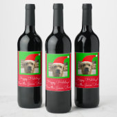 Étiquette Pour Bouteilles De Vin Père Noël Dog Holiday 4Artie (Bouteilles)