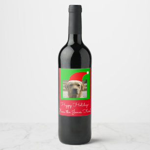 Étiquette Pour Bouteilles De Vin Père Noël Dog Holiday 4Artie