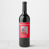 Étiquette Pour Bouteilles De Vin Père Noël Helper Christmas (Devant)