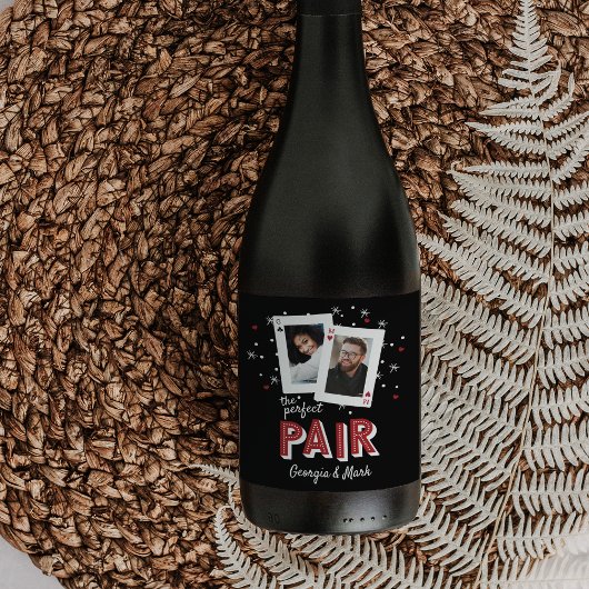 Étiquette Pour Bouteilles De Vin Perfect Pair Casino Theme Couples Photo
