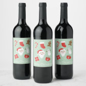 Étiquette Pour Bouteilles De Vin Période de Noël (Bouteilles)