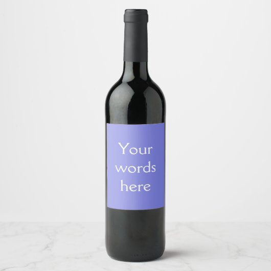 Étiquette Pour Bouteilles De Vin Périwinkle foncé violet (Devant)
