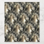 Étiquette Pour Bouteilles De Vin Perles dorées (Étiquettes simples)