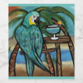 Étiquette Pour Bouteilles De Vin Perroquets (Étiquettes simples)