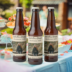 Étiquette Pour Bouteilles De Vin Personalized Causal Tan Photo Country Fall