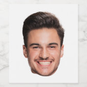 Étiquette Pour Bouteilles De Vin Personalized Custom Face (Étiquettes simples)