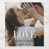 Étiquette Pour Bouteilles De Vin Personalized Photo custom name  (Étiquettes simples)