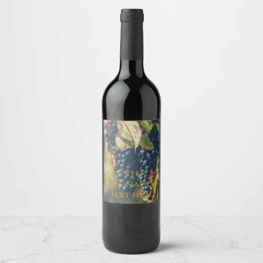 Étiquette Pour Bouteilles De Vin Personalized Photo & Text (Devant)