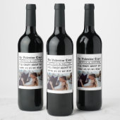 Étiquette Pour Bouteilles De Vin Personalized Valentine Newspaper  (Bouteilles)