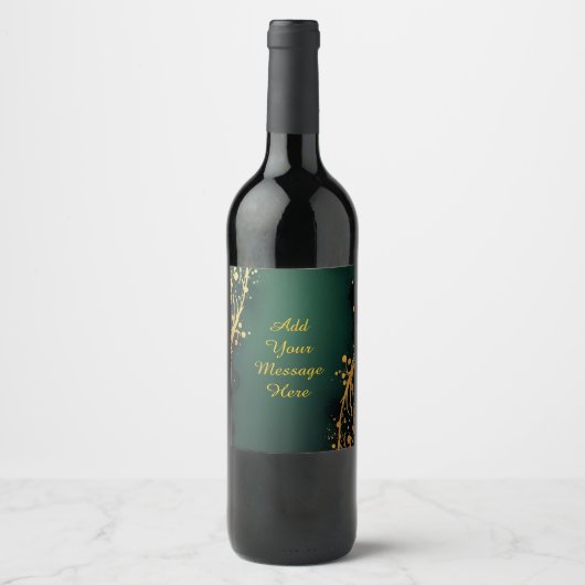 Étiquette Pour Bouteilles De Vin Personalized Wedding Wine Bottle Label (Devant)